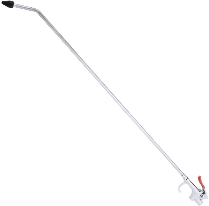 Hiltex 31111 Long Reach Pneumatic Air Blow Gun | 24â€ Length | 1/4" NPT Air Inlet | Angled Aluminum Nozzle with Pistol Grip Trigger | Rubber Tip - Image 1